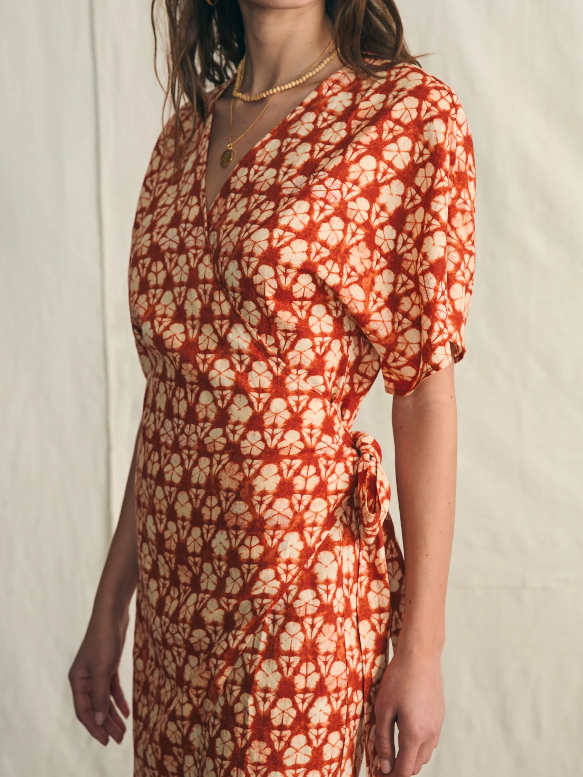 Dresses^Faherty Brand Willow Dress - Spiced Shibori Print