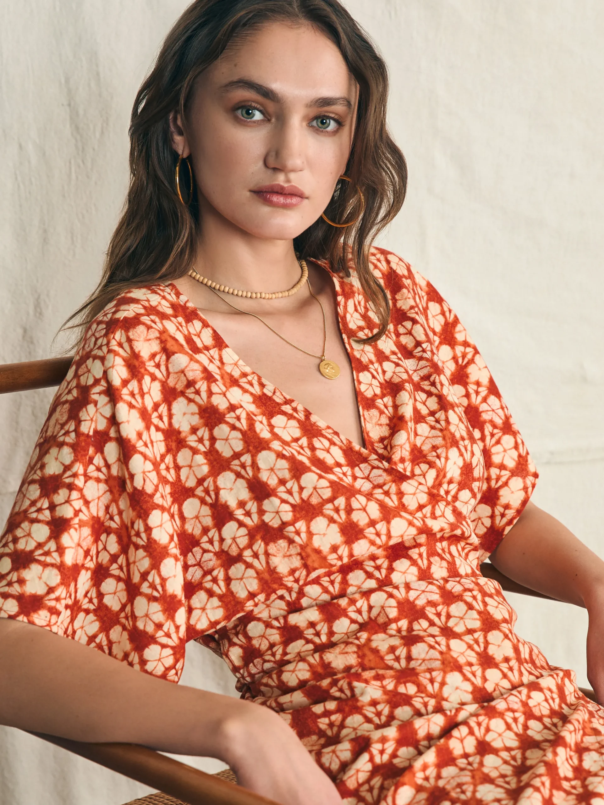 Dresses^Faherty Brand Willow Dress - Spiced Shibori Print