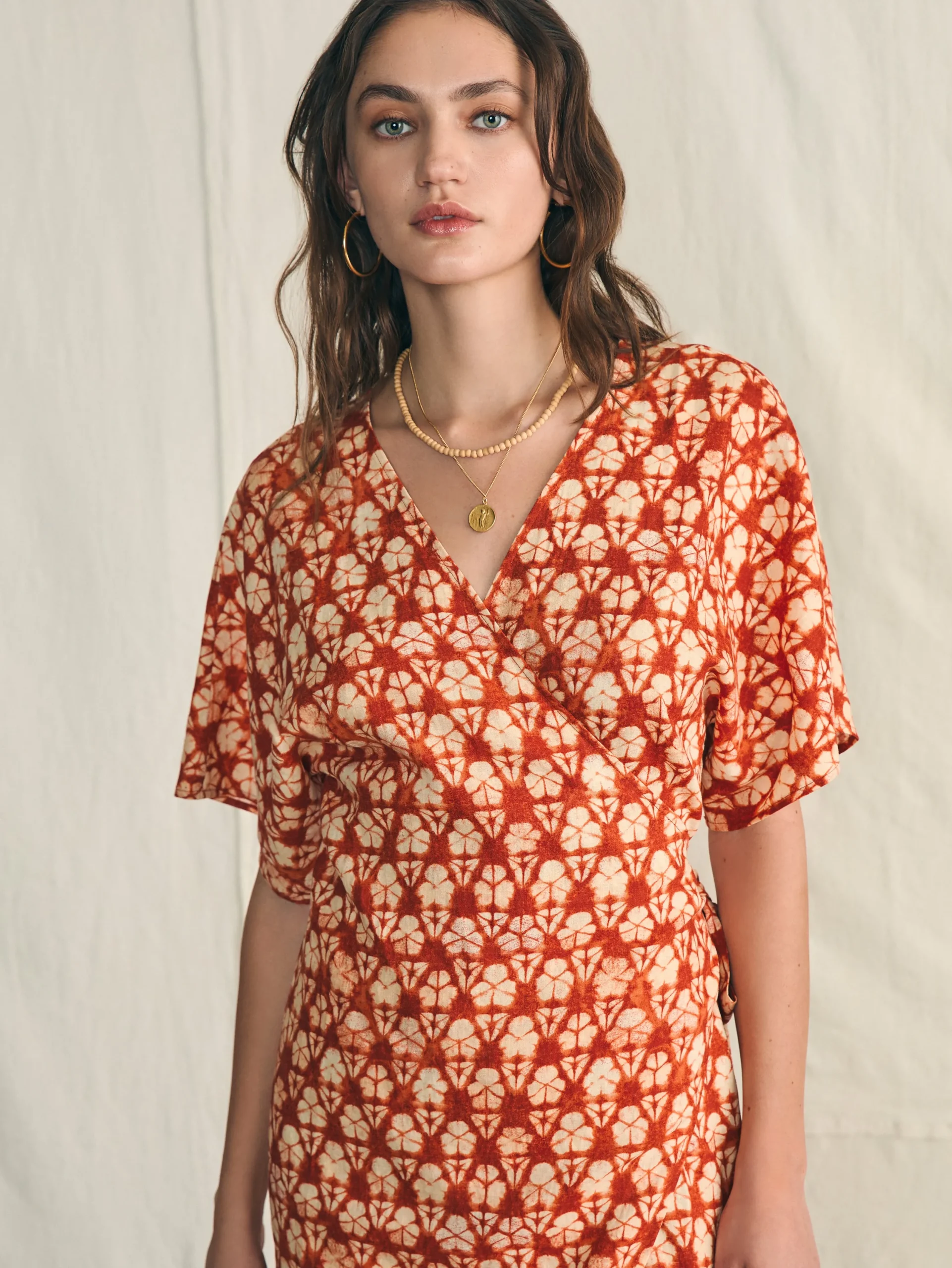 Dresses^Faherty Brand Willow Dress - Spiced Shibori Print