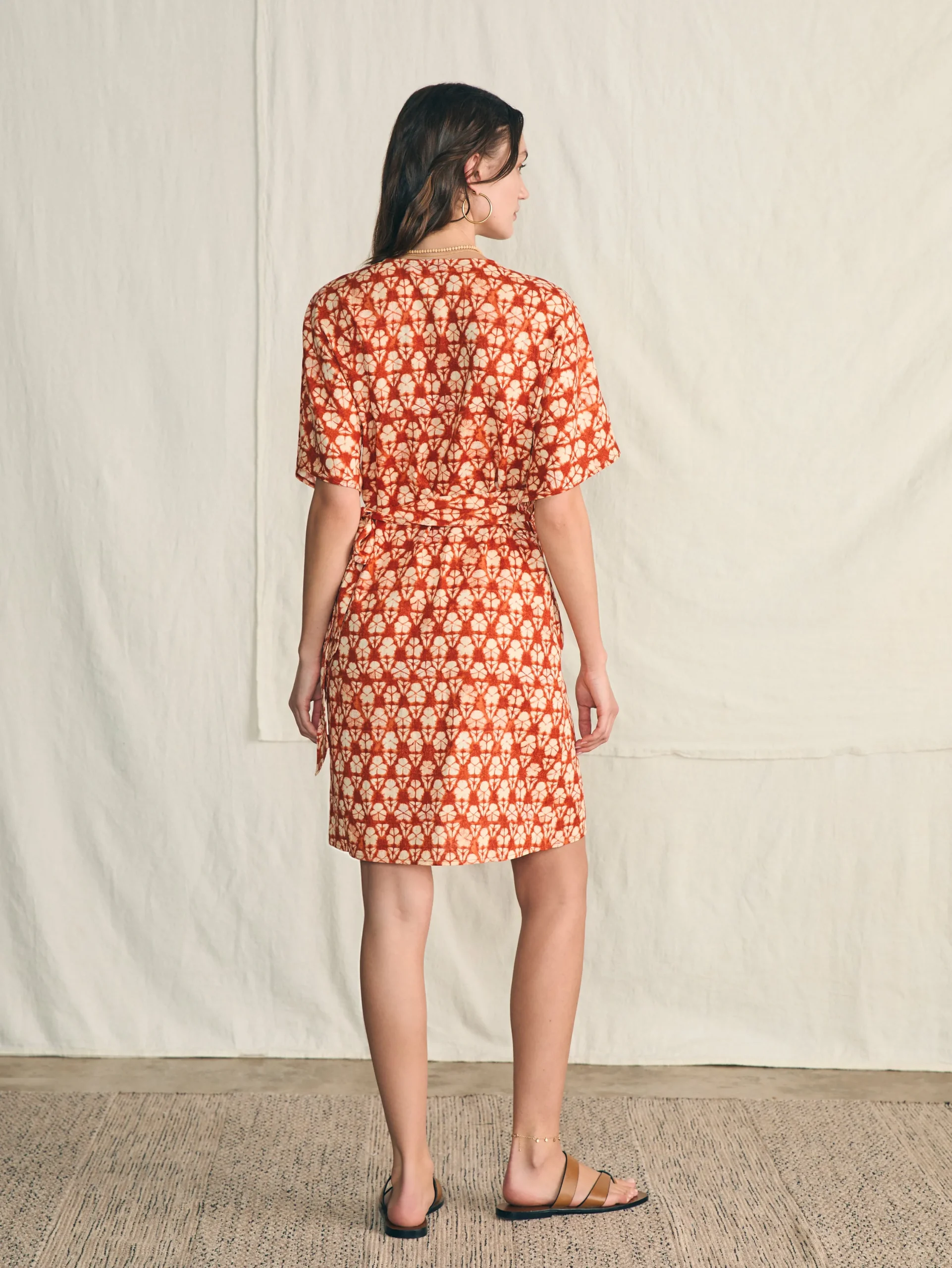 Dresses^Faherty Brand Willow Dress - Spiced Shibori Print